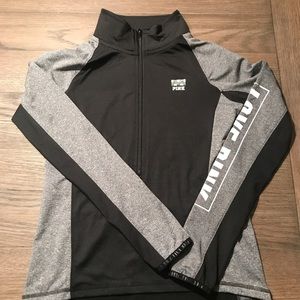 Black & gray half zip